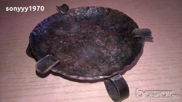 пепелник от ковано желязо-14см, снимка 4 - Антикварни и старинни предмети - 18225149