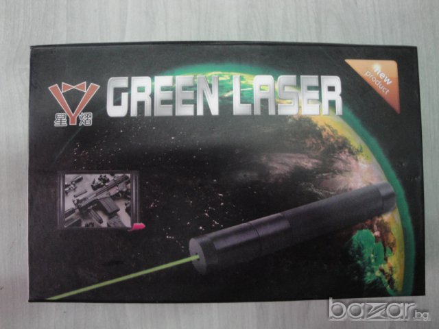 НОВ NEW Мощен зелен лазер 500mW laser pointer  с проекция, снимка 5 - Друга електроника - 6735053