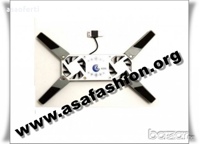 Сгъваем охладител за лаптоп с 2 вентилатора, снимка 3 - Друга електроника - 8339924