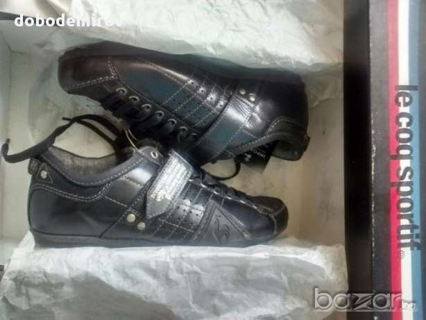 Нови черни кожени спортни обувки LE COQ SPORTIF Sapporo Lea оригнал, снимка 9 - Кецове - 14849166