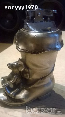 Ретро запалка-ботуш 12/9/6 см-внос швеицария, снимка 4 - Антикварни и старинни предмети - 15966884