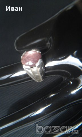 Сребърен пръстен със сапфир 9,8кт, снимка 2 - Пръстени - 17890750