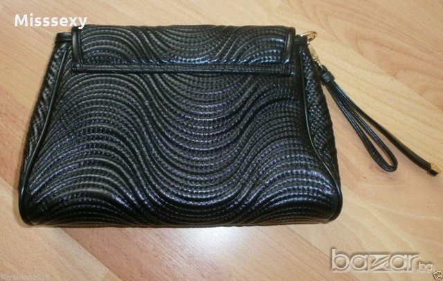 ПРОМО 🍊 VERSACE 🍊 Дамска кожена черна вечерна чанта нова с етикети, снимка 12 - Чанти - 19508749