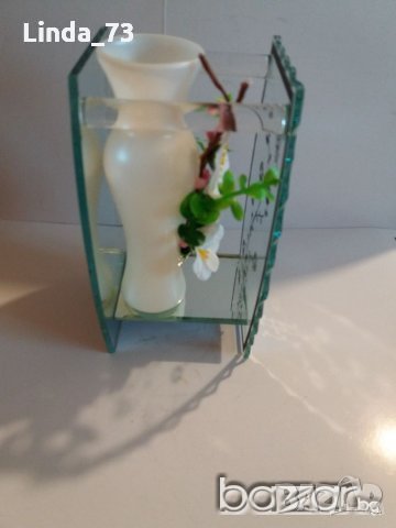 Ваза за цветя-в стъклена,огледална рамка-2., снимка 5 - Вази - 21523854