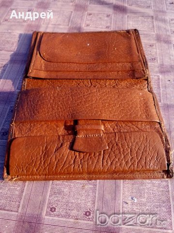 Кожен портфейл,портмоне, снимка 6 - Антикварни и старинни предмети - 19486714