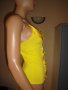 Нов изящен жълт дамски топ / потник, дамско бюстие, корсет, дамска блуза / тениска без ръкави, ръкав, снимка 2