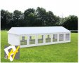 Професионална шатра 6x14м, PVC 500г/м2 - бяла, снимка 2