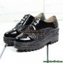 Дамски спортни обувки черни с брукат код 335, снимка 3