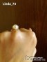 Среб.пръстен-с бяла перла-проба-925. Закупен от Италия., снимка 5