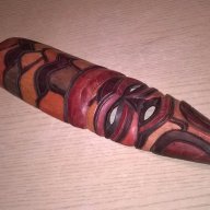 Африканска дървена маска-28х8см-внос швеицария, снимка 9 - Антикварни и старинни предмети - 17393806