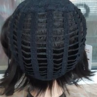 Нова  черна перука без бретон + подарък шапка! - мод.69, снимка 12 - Аксесоари за коса - 24020142