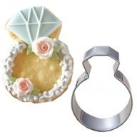 диамантен пръстен халка метална форма резец за сладки бисквитки фондан украса, снимка 2 - Форми - 18454440