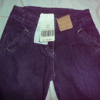 НОВИ дънки с етикет от чужбина за 4-год. момиче, снимка 1 - Детски панталони и дънки - 23276604