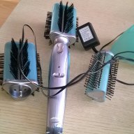 Ел четка за коса с зарядно и акумулатор с 3 приставки-от швеицария, снимка 12 - Преси за коса - 16956287