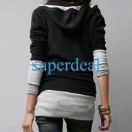 НАЛИЧНА ДАМСКА БЛУЗА С КАЧУЛКА, снимка 2 - Блузи с дълъг ръкав и пуловери - 6357582