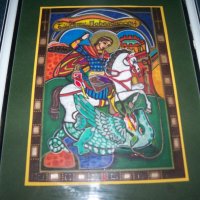 "Свети Георги" картина от художничката Искра Асенова, снимка 5 - Картини - 22186499