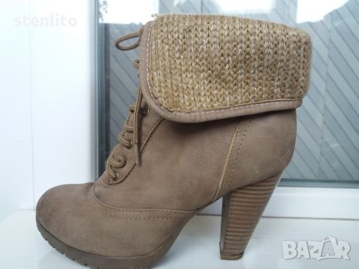 Дамски боти на висок ток № 37, снимка 1