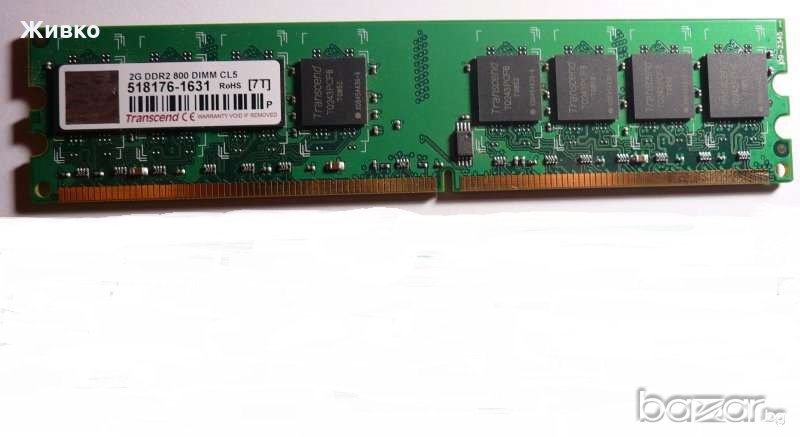 RAM Transcend 2GB DDR2 800 (PC2 6400) Desktop Model, снимка 1
