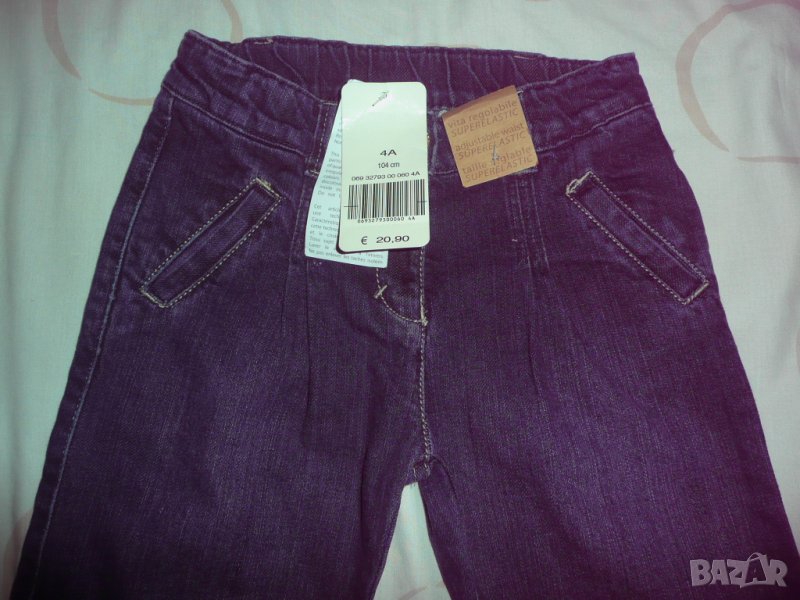 НОВИ дънки с етикет от чужбина за 4-год. момиче, снимка 1