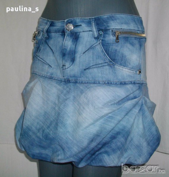 Уникална дънкова пола Franco Callegari с подплата, снимка 1