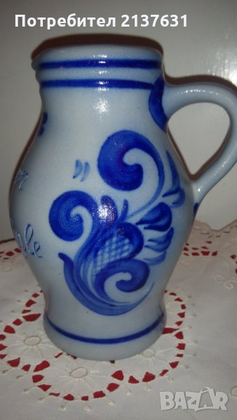 НОВА ! Ръчно рисувана керамична кана, снимка 1
