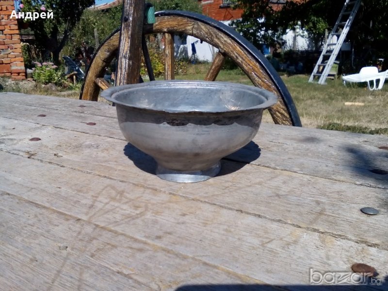 Старинна медна,бакърена купа, снимка 1