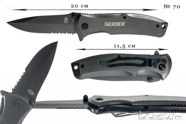 Нож Gerber 85 х 196 полу-автоматичен-2 модела, снимка 8 - Ножове - 20468151