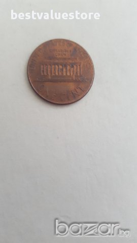 Монета Един Американски Цент 2001г. / 2001 1 US Cent KM# 201b Schön# 202a, снимка 1 - Нумизматика и бонистика - 15530642
