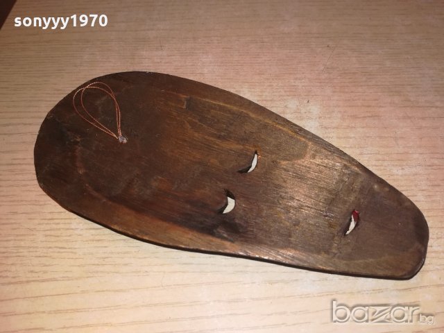 ретро маска-дърво/лак-внос швеицария-20х10х3см, снимка 10 - Колекции - 20977062