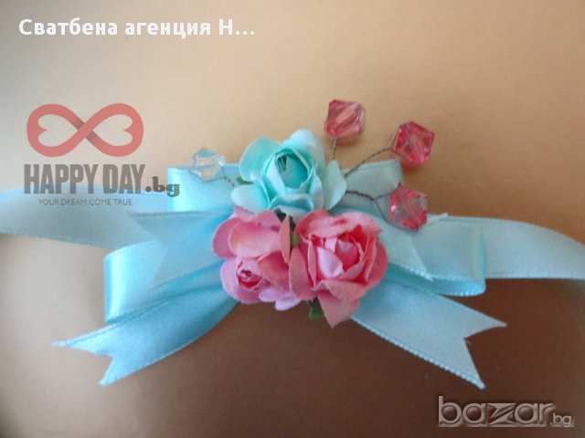 Сватбени бутониери за ръка - бутониера - гривна Ксилиония, снимка 3 - Кетъринг - 14769188