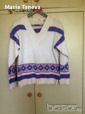 Пуловер от 100% памучна прежда, снимка 1 - Блузи с дълъг ръкав и пуловери - 15814015