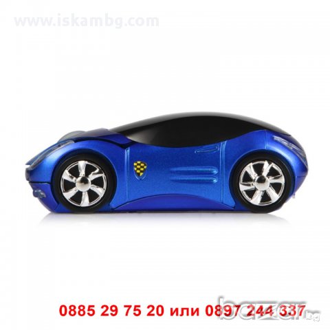 Мишка под формата на кола - код Синя, снимка 6 - Клавиатури и мишки - 12971813