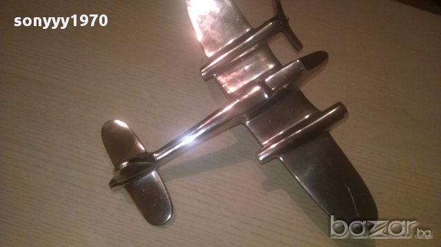 Англииски бомбардировач-31х24-хром/инокс-внос англия, снимка 3 - Антикварни и старинни предмети - 16707534