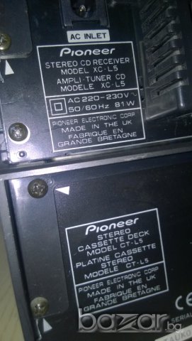 pioneer xc-l5 stereo cd receiver -rds+ct-l5stereo cassette deck-made in uk, снимка 9 - Ресийвъри, усилватели, смесителни пултове - 7741127