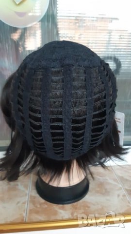 Нова  черна перука без бретон + подарък шапка! - мод.69, снимка 12 - Аксесоари за коса - 24020142