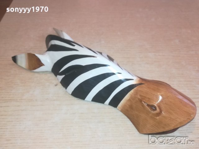 ретро колекция-дървена маска-зебра-31х12х7см-внос швеицария, снимка 4 - Колекции - 20951486