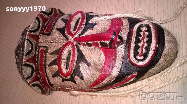 Красива африканска маска-33/16/9см-внос швеицария, снимка 7 - Антикварни и старинни предмети - 16093771