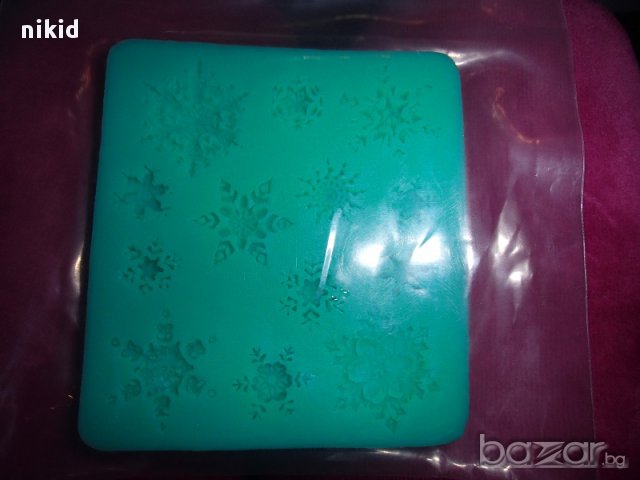 снежинки снежинка малка голяма силиконов молд форма за  фондан шоколад и други, снимка 2 - Форми - 10025238