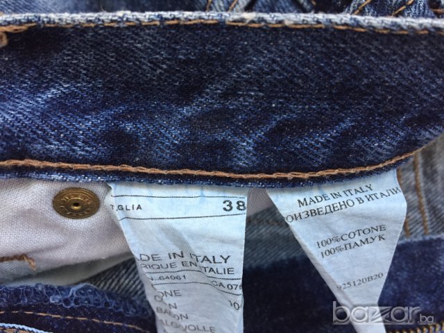Дамска дънкова пола SISLEY оригинал, size S, 100%памук, произведена в Италия, като нова, снимка 4 - Поли - 17753375