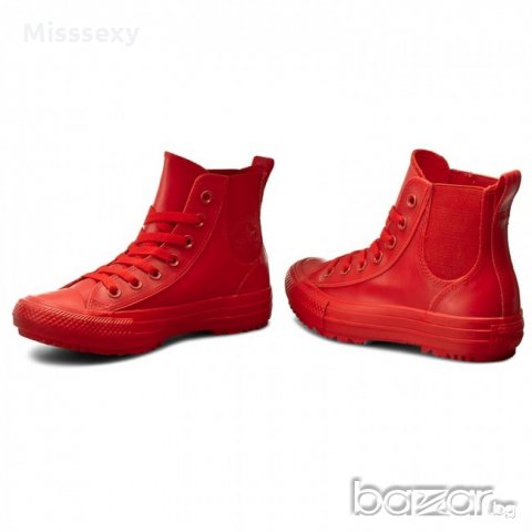 ПРОМО 🍊 CONVERSE 🍊 Дамски гумени кецове RED CHELSEA RUBBER BOOTS 36 и 37 номер нови с кутия, снимка 3 - Кецове - 17420217