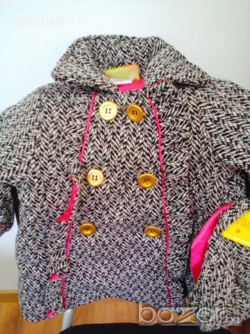 Топло палтенце с шапчица за госпожица, снимка 7 - Детски якета и елеци - 16421580