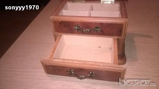 Ретро кутия за бижута-14х10х9см-внос швеицария, снимка 7 - Антикварни и старинни предмети - 16798699