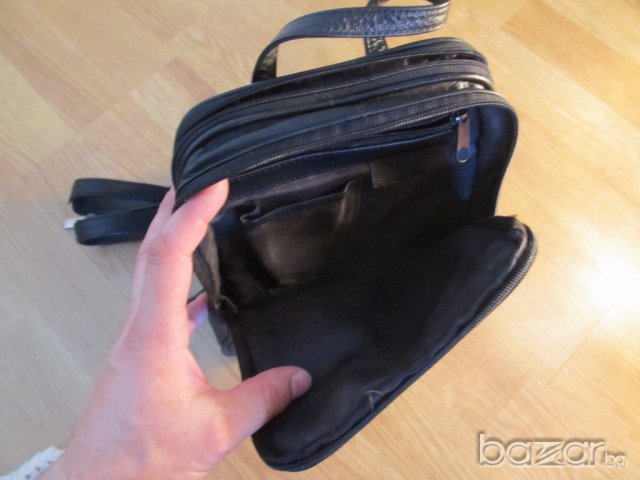 Малка раничка от естествена кожа за разходка,изглед, туризъм, снимка 2 - Чанти - 19053319