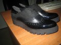 НАМАЛЕНИЕ-Дамски обувки естествена кожа/естествен лак черни, снимка 1 - Дамски обувки на ток - 17610322