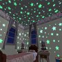 100 броя луминисцентни звезди ✨ светещи в тъмното с лепенка за залепване, снимка 1 - Декорация за дома - 23558616