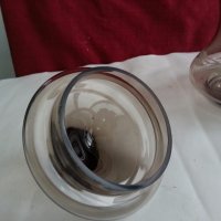 Стъклена купа с капак захарница бонбониера и др, снимка 7 - Антикварни и старинни предмети - 20243932