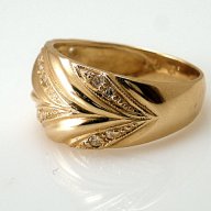 златен пръстен -голям колан - 3.71  грама/ размер №56-56.5, снимка 3 - Пръстени - 15733235