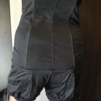 Нов черен къс дамски гащеризон с връзки (тип корсет), къси панталонки, панталони, панталон, блуза, снимка 12 - Гащеризони - 13970641