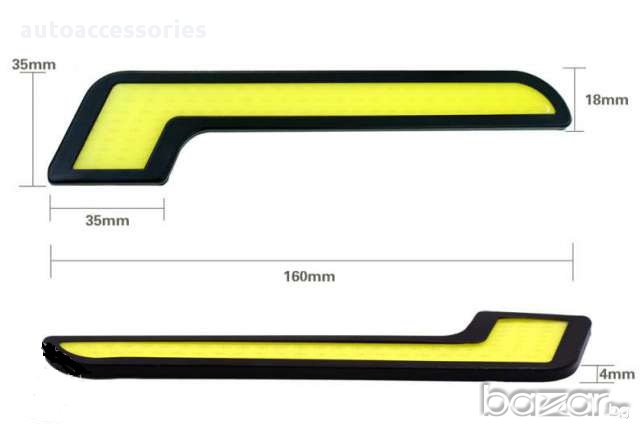 Дневни светлини 3СОВ светодиоди-Г образни, снимка 1
