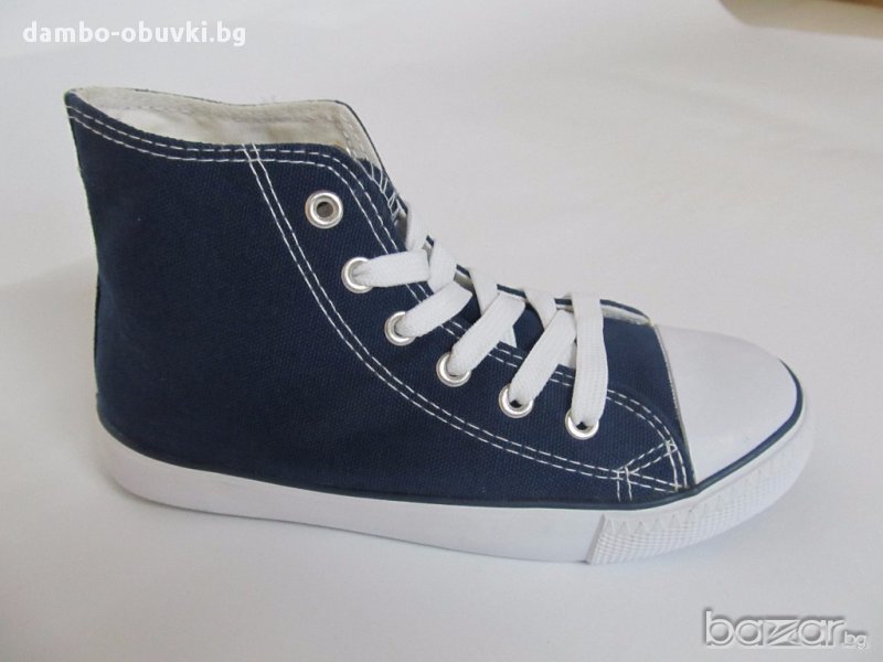 Намалена цена !!! Текстилни кецове синьо/бяло, снимка 1